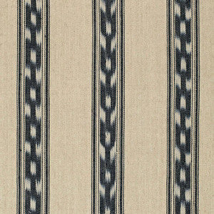 Mojave Ikat Stripe Ebony 67510 by Schumacher Fabric
