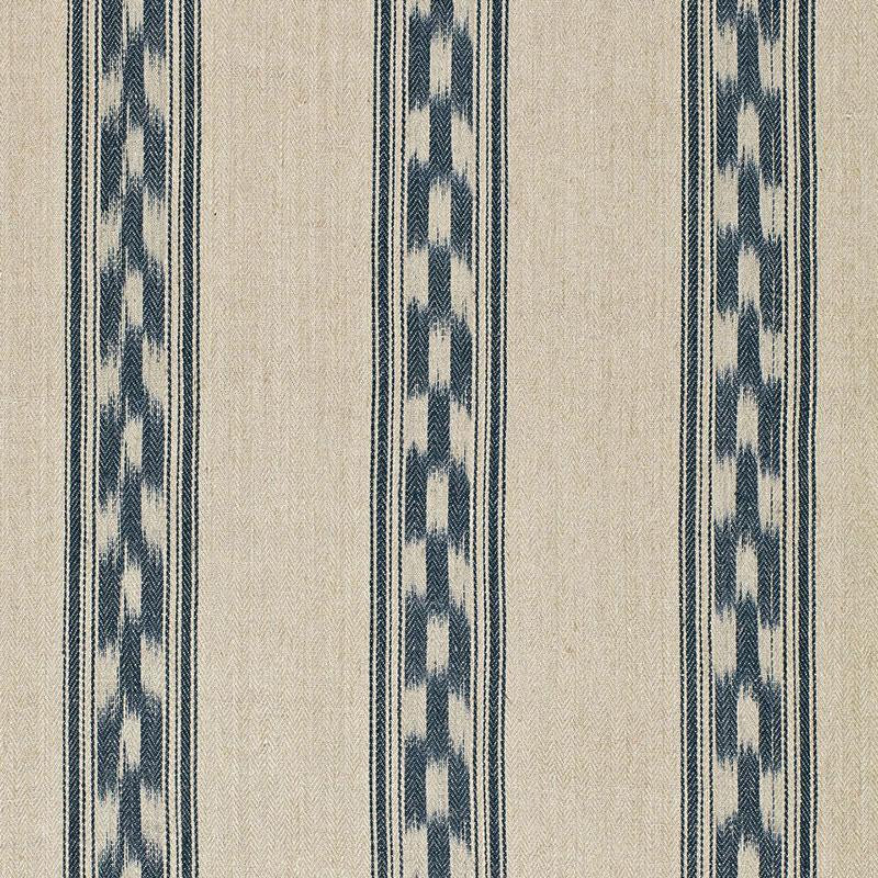 Mojave Ikat Stripe Indigo 67511 by Schumacher Fabric Ikat Collection 9.0" - Fabric Carolina -