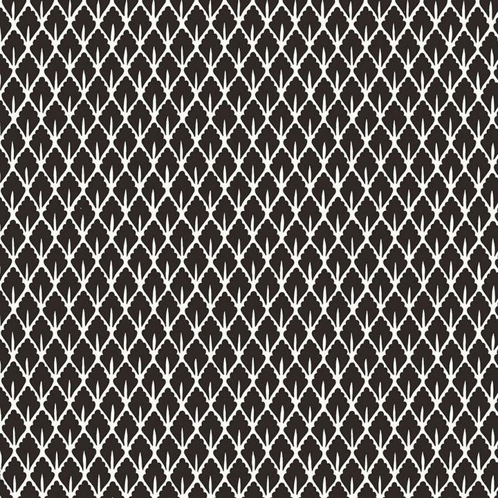 Mughal Leaf Noir 5006670 by Schumacher Wallpaper Ottoman Chic 9.0" - Fabric Carolina -