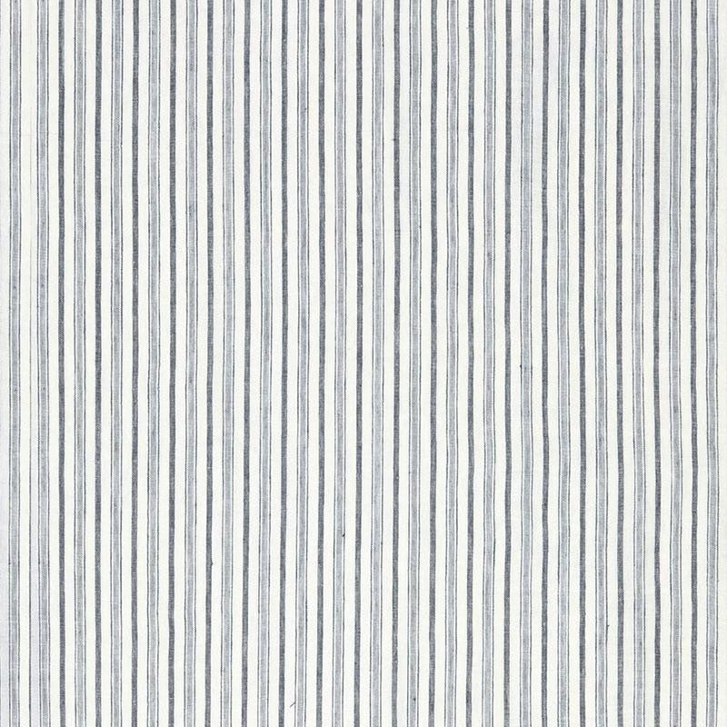 Muir Linen Sheer Denim 67220 by Schumacher Designer Fabric Au Naturel 1.25" - Swanky Fabrics -