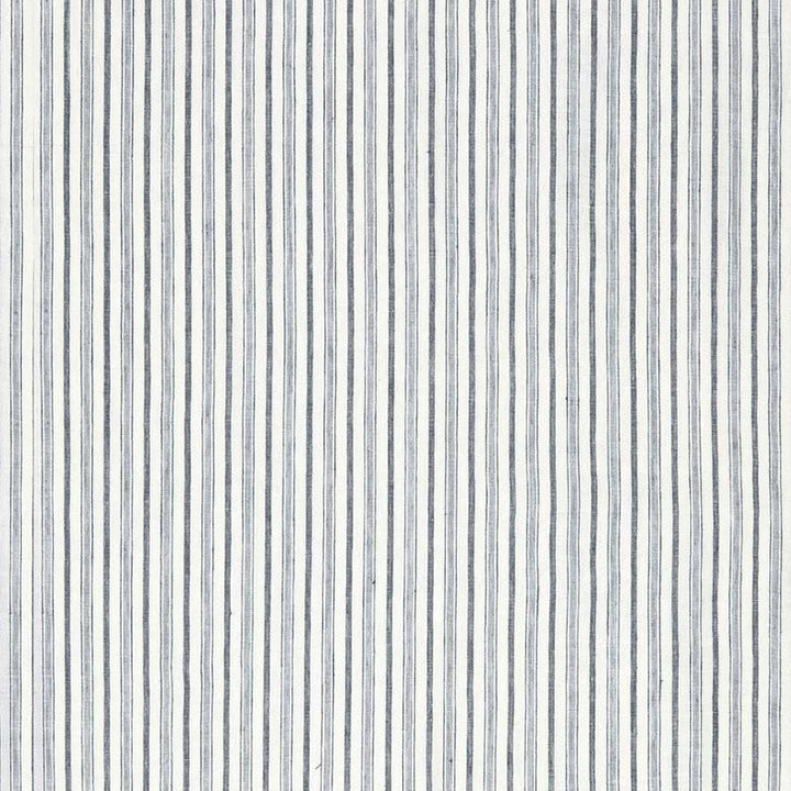 Muir Linen Sheer Denim 67220 by Schumacher Designer Fabric Au Naturel 1.25" - Swanky Fabrics -