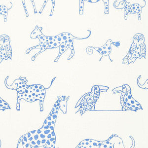 Jungle Jubilee Sky 66251 by Schumacher Fabric