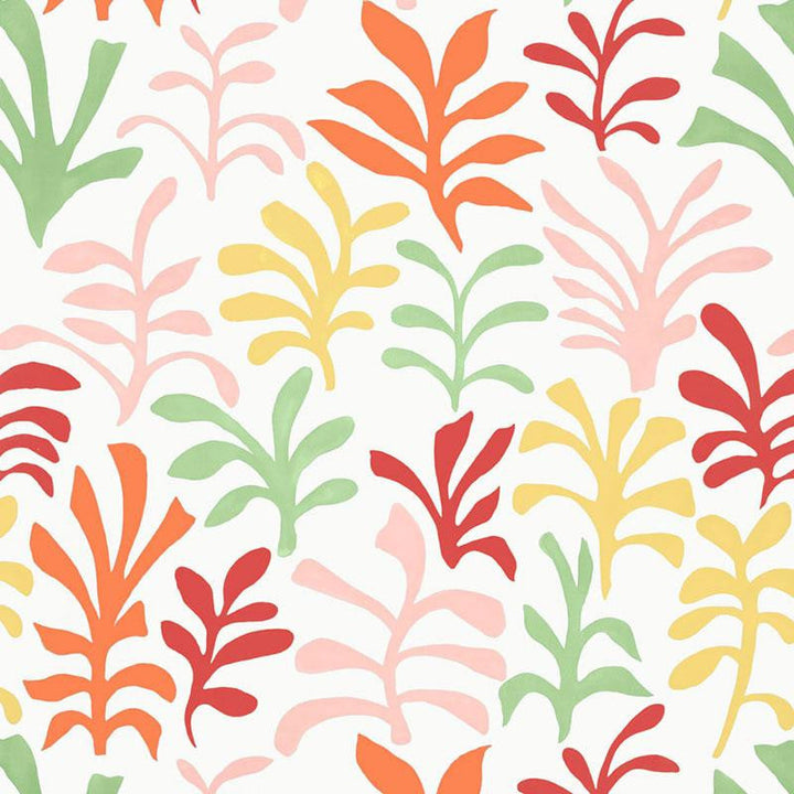 Ode To Matisse Punch 174950 by Schumacher Designer Fabric Flight Of Fancy 52.0" - Swanky Fabrics -