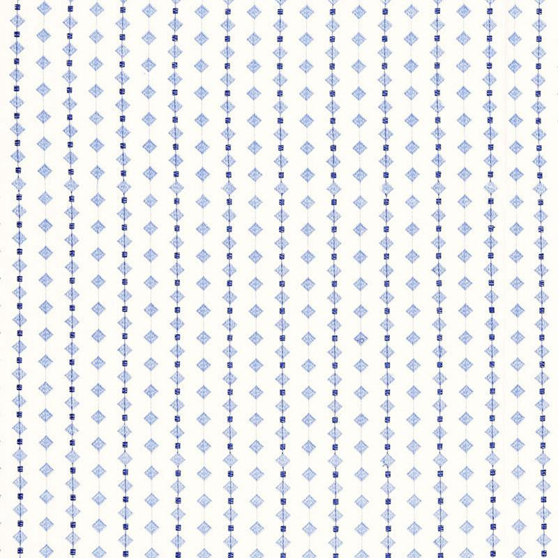 Macaroni Blueberry / Sky 66260 by Schumacher Fabric Flight Of Fancy 2.5" - Fabric Carolina -