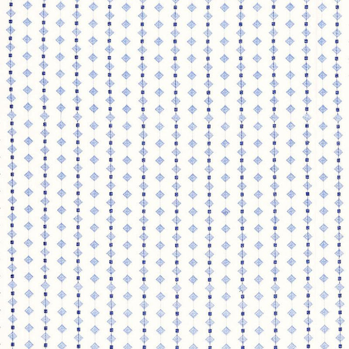 Macaroni Blueberry / Sky 66260 by Schumacher Fabric Flight Of Fancy 2.5" - Fabric Carolina -