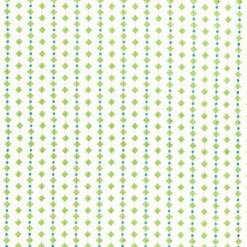 Macaroni Turquoise / Leaf 66262 by Schumacher Fabric Flight Of Fancy 2.5" - Fabric Carolina -