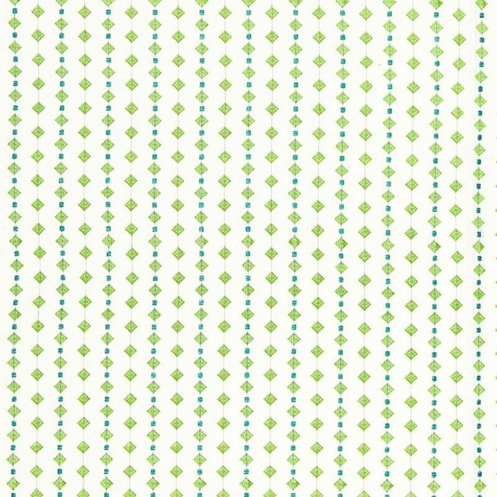 Macaroni Turquoise / Leaf 66262 by Schumacher Fabric Flight Of Fancy 2.5" - Fabric Carolina -