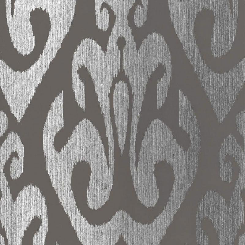 Tokat Graphite 5005982 by Schumacher Designer Wallpaper Byzantium 10.25" - Swanky Fabrics -