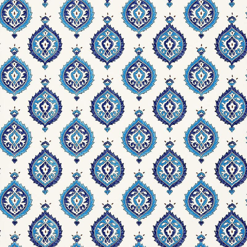 Samovar Peacock 5006680 by Schumacher Wallpaper Martyn Lawrence Bullard 6.75" - Fabric Carolina -