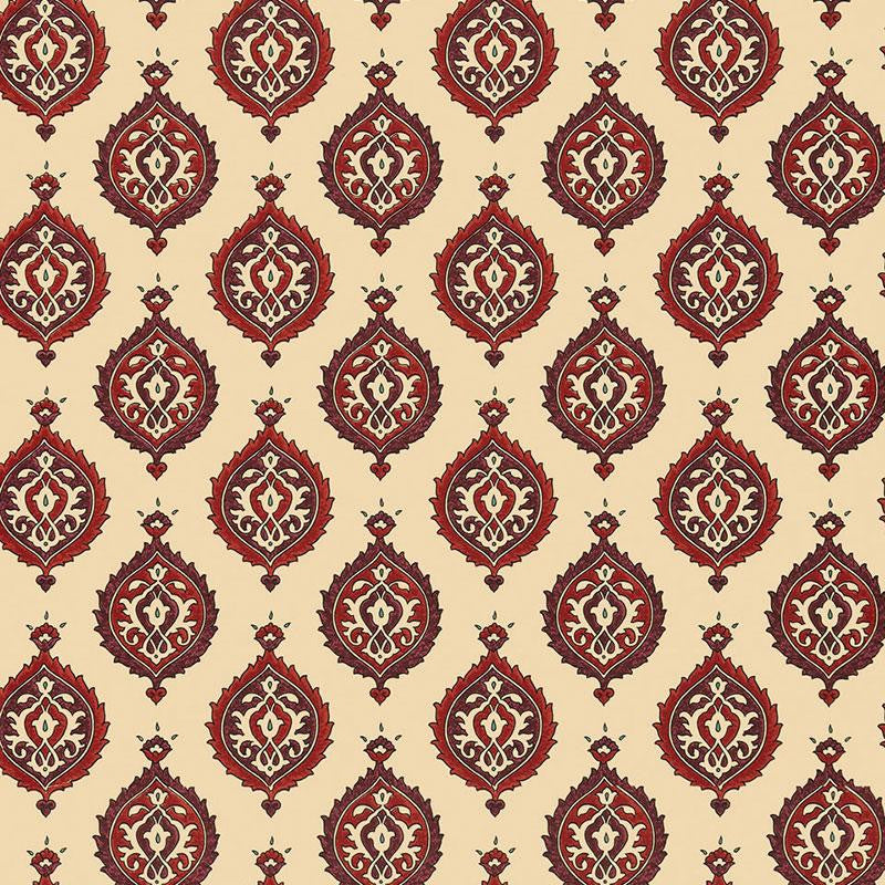 Samovar Pomegranate 5006682 by Schumacher Wallpaper Martyn Lawrence Bullard 6.75" - Fabric Carolina -