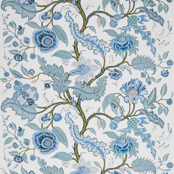 Sinhala Sidewall Sky 5006612 by Schumacher Designer Wallpaper Martyn Lawrence Bullard 52.75" - Swanky Fabrics -