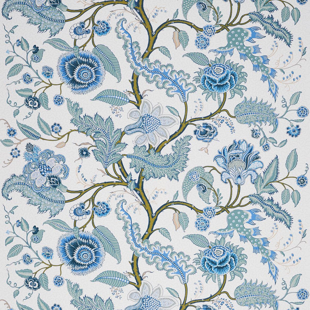 Sinhala Sidewall Sky 5006612 by Schumacher Wallpaper Martyn Lawrence Bullard 52.75" - Fabric Carolina -