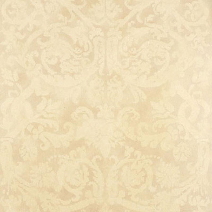 Pontine Damask Bone 529110 by Schumacher Designer Wallpaper Palazzo 27.0" - Swanky Fabrics -