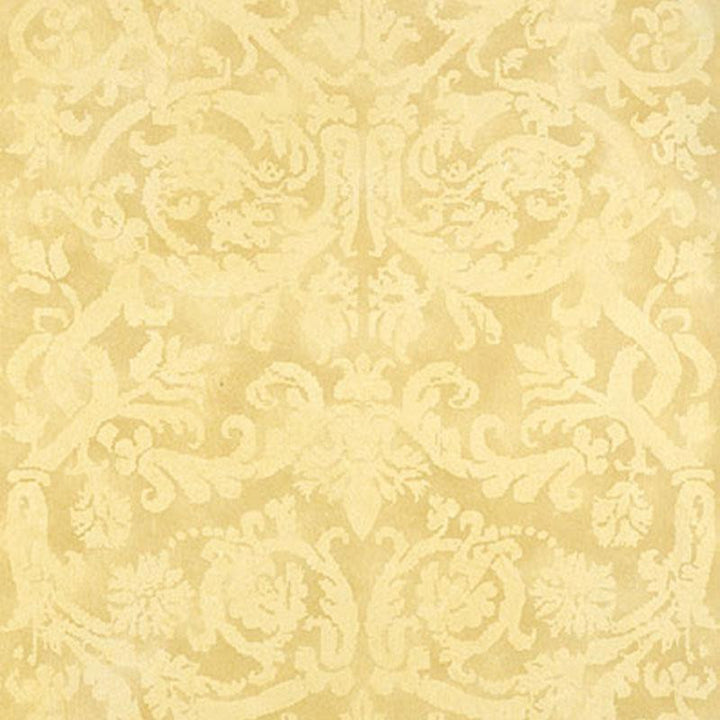Pontine Damask Soft Gold 529111 by Schumacher Wallpaper Palazzo 27.0" - Fabric Carolina -