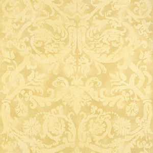 Pontine Damask Soft Gold 529111 by Schumacher Wallpaper