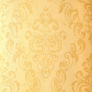 Giovan Damask Maize 529121 by Schumacher Wallpaper