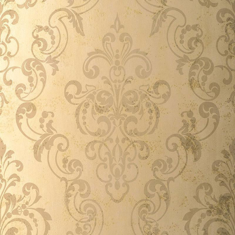 Giovan Damask Taupe 529123 by Schumacher Wallpaper Palazzo 27.0" - Fabric Carolina -