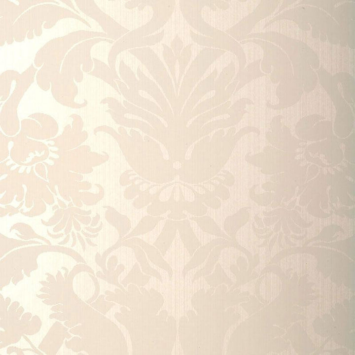 Fiorella Damask Pearl 529190 by Schumacher Designer Wallpaper Palazzo 27.0" - Swanky Fabrics -