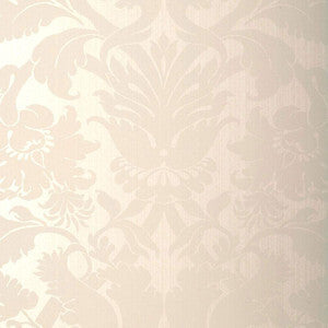 Fiorella Damask Pearl 529190 by Schumacher Wallpaper