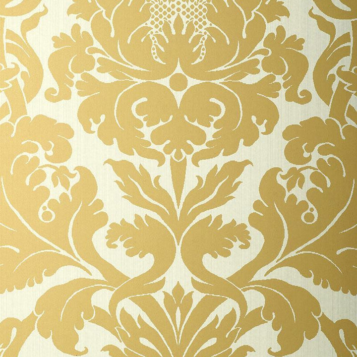 Fiorella Damask Patina 529192 by Schumacher Wallpaper Palazzo 27.0" - Fabric Carolina -