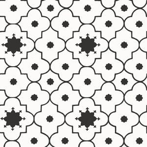 Taj Trellis Noir 5006623 by Schumacher Wallpaper