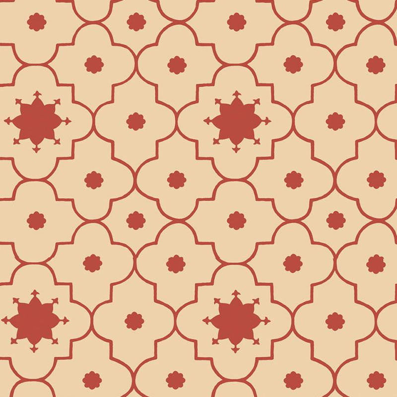 Taj Trellis Pomegranate 5006622 by Schumacher Designer Wallpaper Martyn Lawrence Bullard 13.5" - Swanky Fabrics -