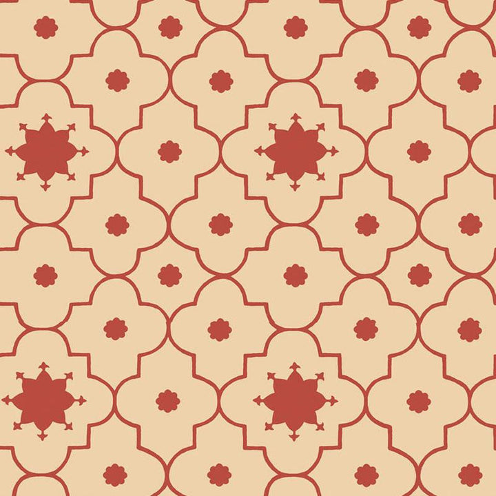 Taj Trellis Pomegranate 5006622 by Schumacher Designer Wallpaper Martyn Lawrence Bullard 13.5" - Swanky Fabrics -
