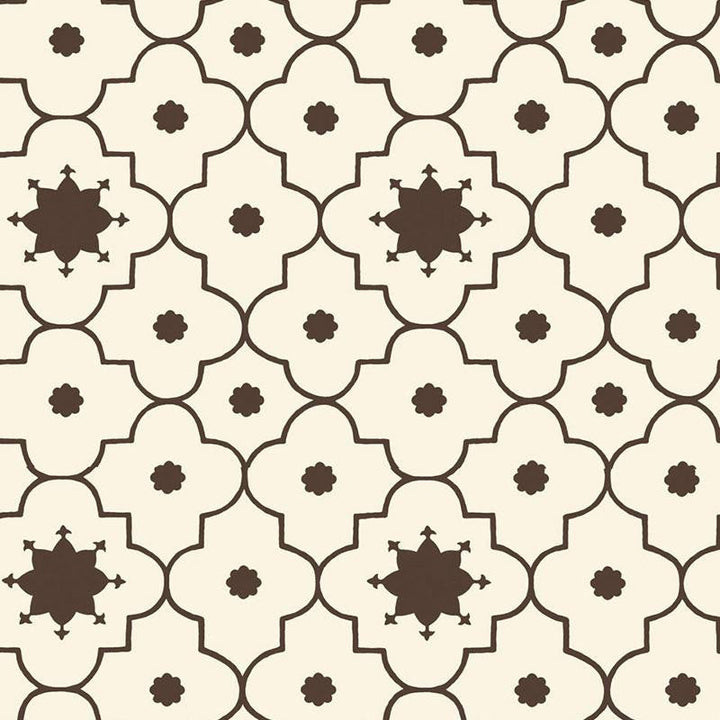 Taj Trellis Sepia 5006621 by Schumacher Designer Wallpaper Martyn Lawrence Bullard 13.5" - Swanky Fabrics -