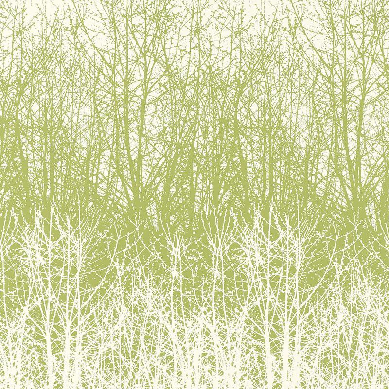Birches Leaf/White 2707242 by Schumacher Wallpaper Modern Nature 13.5" - Fabric Carolina -