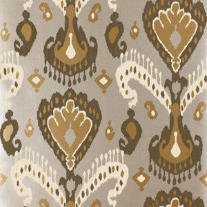 Tashkent Ikat Silver 5000990 by Schumacher Wallpaper