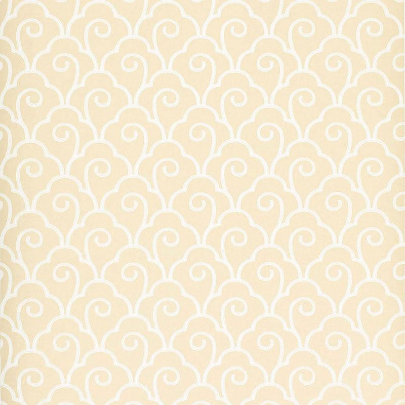 Scallop Filigree Cream 5001050 by Schumacher Wallpaper Simply Charming 10.25" - Fabric Carolina -