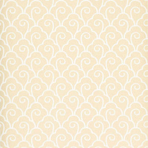 Scallop Filigree Cream 5001050 by Schumacher Wallpaper