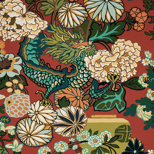 Chiang Mai Dragon Lacquer 5001061 by Schumacher Wallpaper