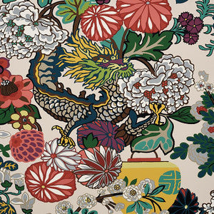 Chiang Mai Dragon Alabaster 5001063 by Schumacher Wallpaper