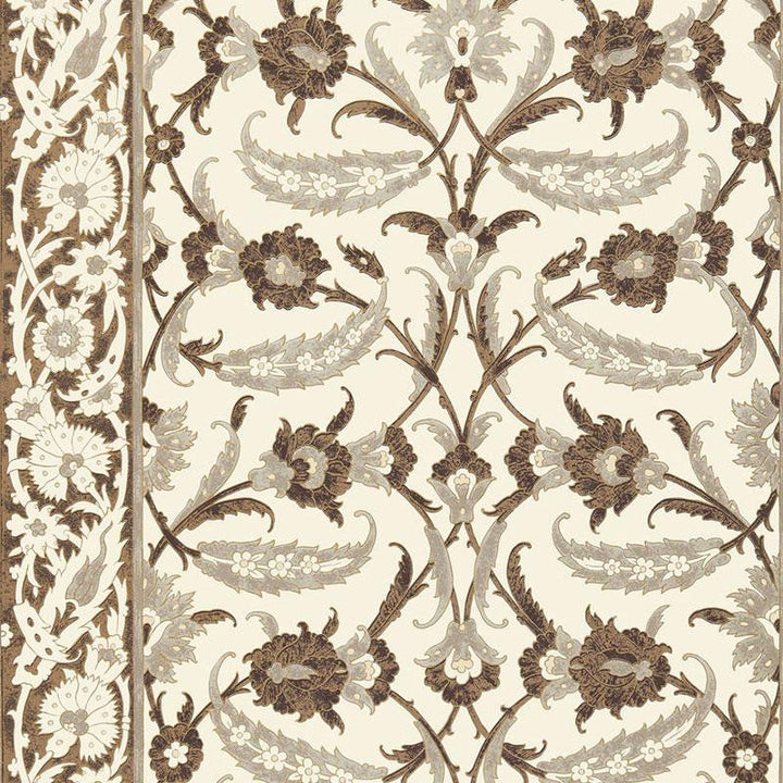 Topkapi Sepia 5006661 by Schumacher Designer Wallpaper Ottoman Chic 27.0" - Swanky Fabrics -