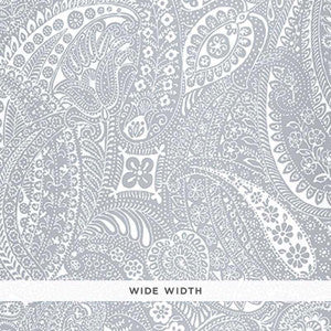 Paisley Print Grey 5003190 by Schumacher Wallpaper