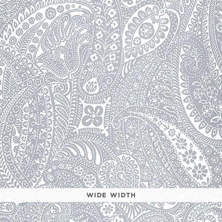 Paisley Print Grey 5003190 by Schumacher Designer Wallpaper Avant Garde 50.5" - Swanky Fabrics -