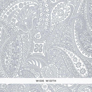 Paisley Print Grey 5003190 by Schumacher Wallpaper