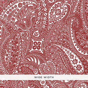 Paisley Print Red 5003191 by Schumacher Wallpaper