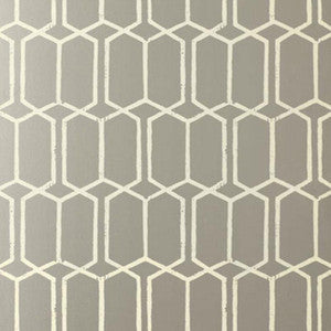 Modern Trellis Silver 5003282 by Schumacher Wallpaper