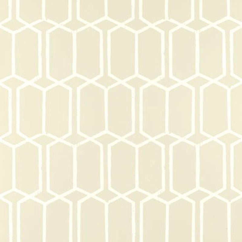 Modern Trellis Alabaster 5003283 by Schumacher Wallpaper The Smart Set 6.75" - Fabric Carolina -