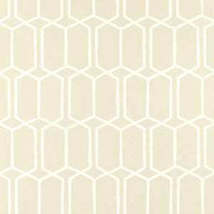 Modern Trellis Alabaster 5003283 by Schumacher Wallpaper