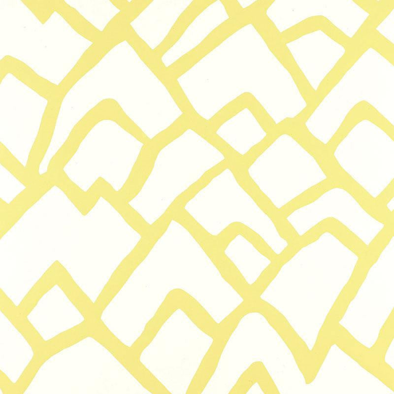 Zimba Soft Chartreuse 5003301 by Schumacher Wallpaper Exuberant Prints 27.0" - Fabric Carolina -