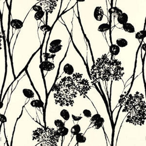 Moonpennies Black & Ivory 5003333 by Schumacher Wallpaper