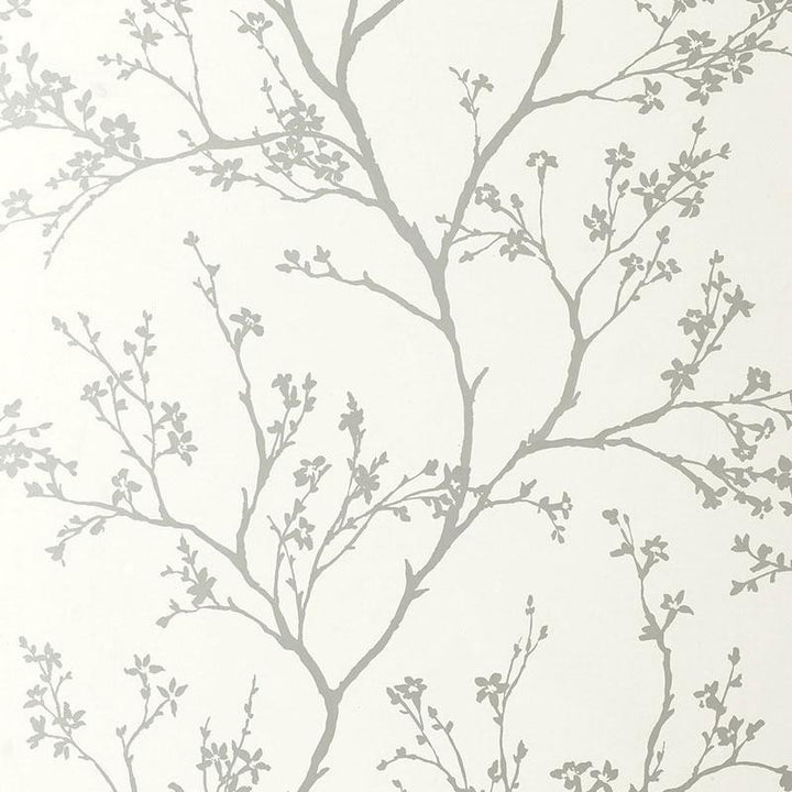 Twiggy Silver 5003340 by Schumacher Wallpaper Avant Garde 27.0" - Fabric Carolina -