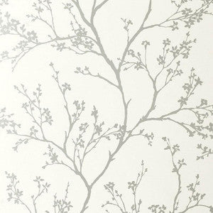 Twiggy Silver 5003340 by Schumacher Wallpaper