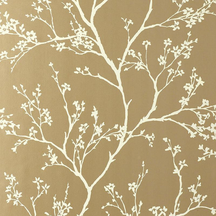Twiggy Champagne 5003341 by Schumacher Wallpaper Avant Garde 27.0" - Fabric Carolina -