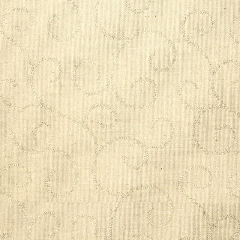 Adhafera Scroll Oatmeal 5003540 by Schumacher Wallpaper Atelier 17.38" - Fabric Carolina -