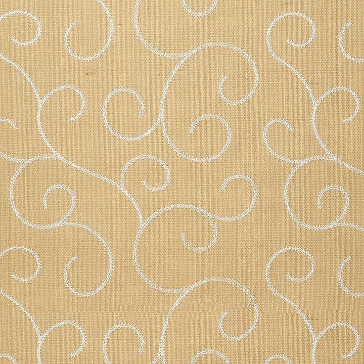 Adhafera Scroll Straw 5003541 by Schumacher Wallpaper Atelier 17.38" - Fabric Carolina -