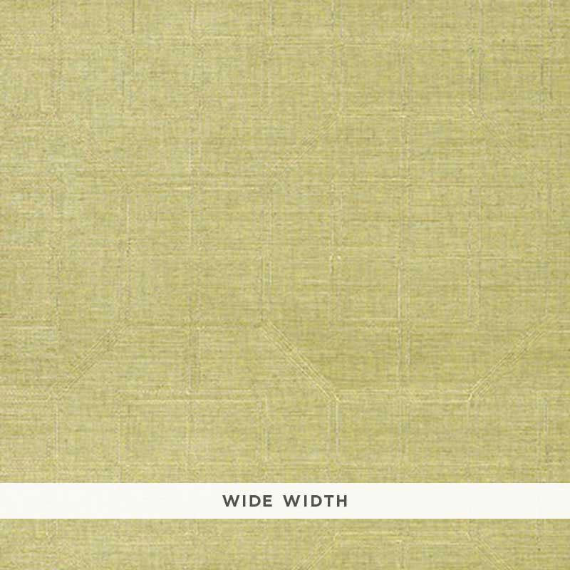Linyi Embroidered Fret Sisal Celery 5003551 by Schumacher Wallpaper Atelier 17.12" - Fabric Carolina -